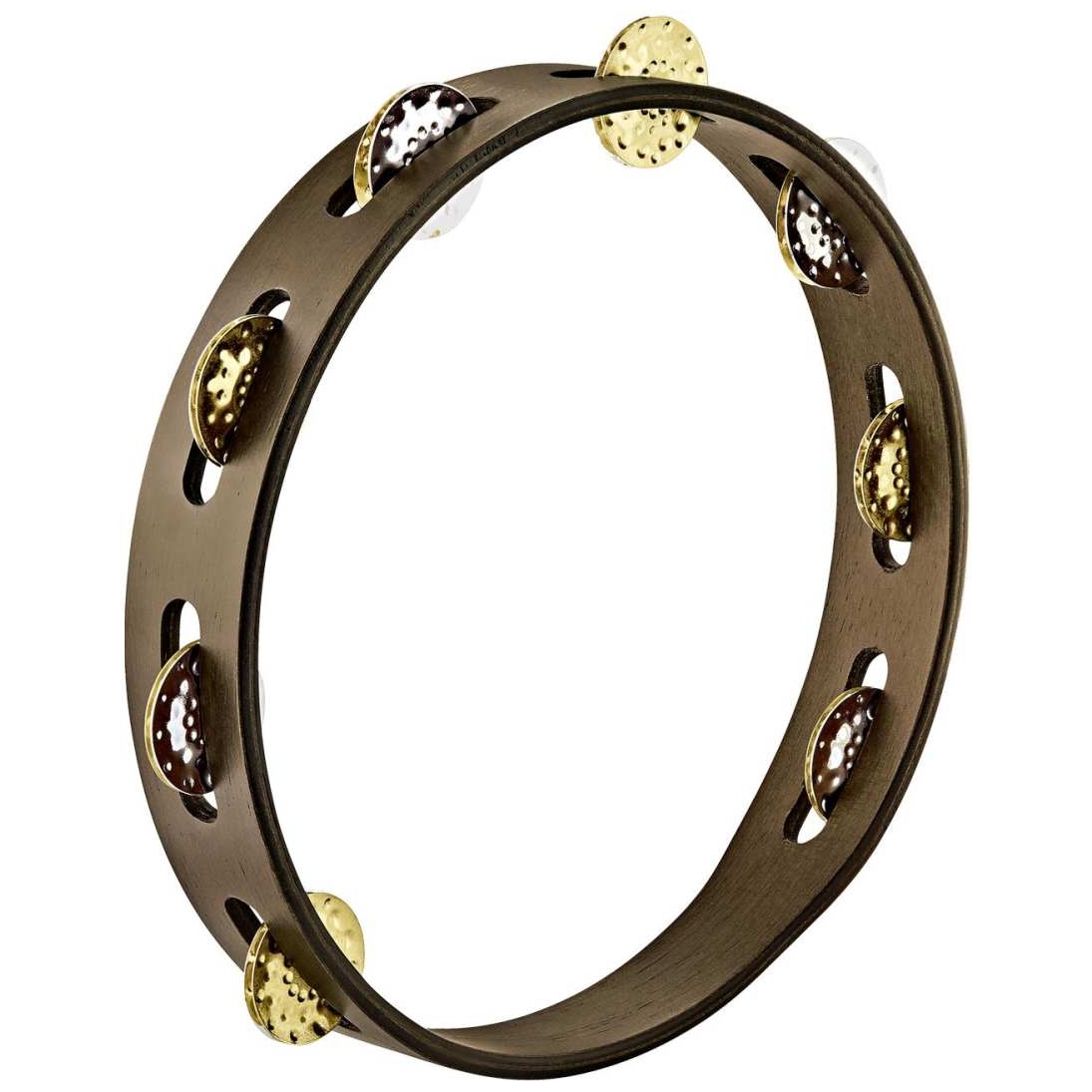 Meinl Percussion - Meinl Percussion TA1VM-WB - 10 Zoll Vintage Wood Tambourine, Single Row, Mixed Jingles