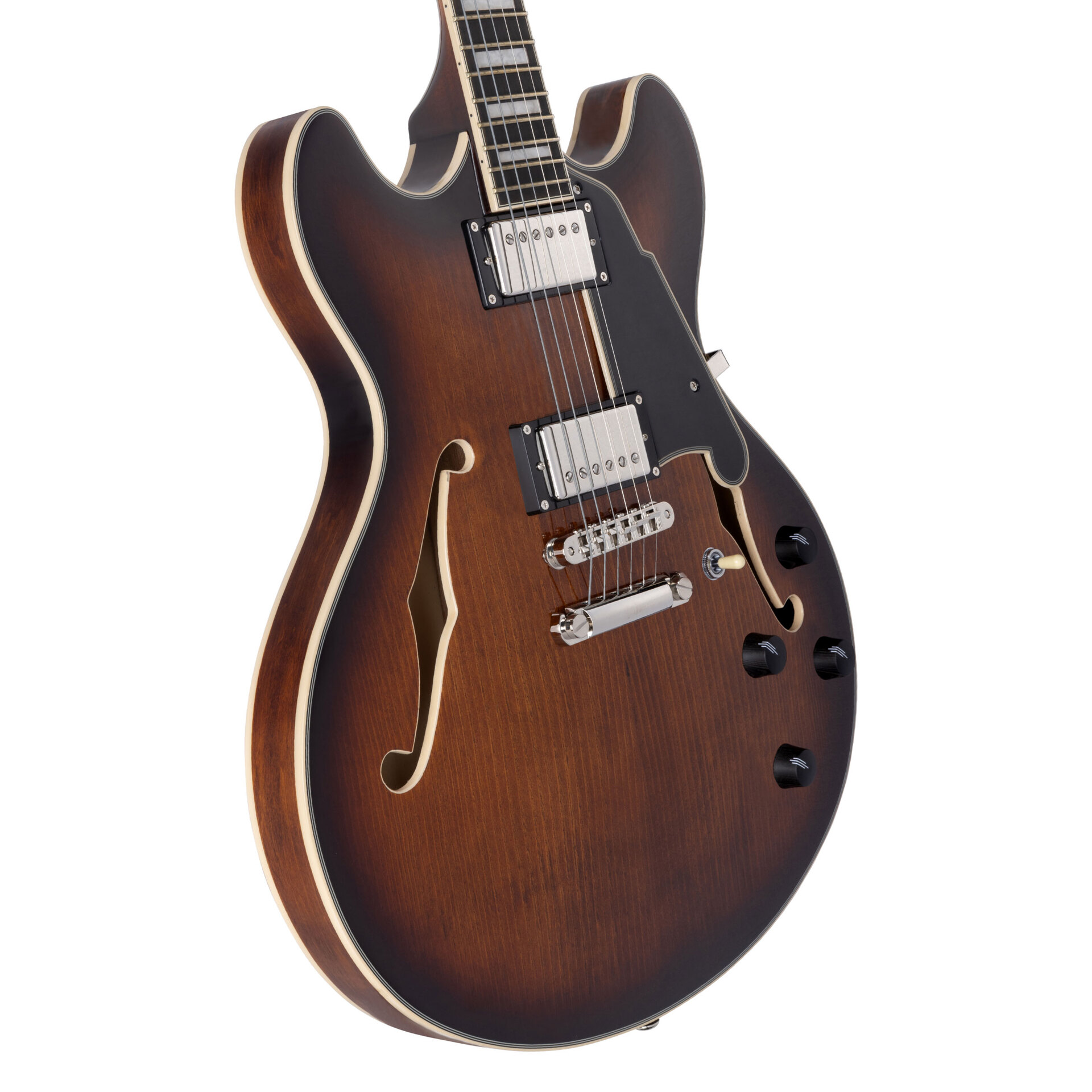 D’Angelico Guitars Premier DC Brown Burst 5
