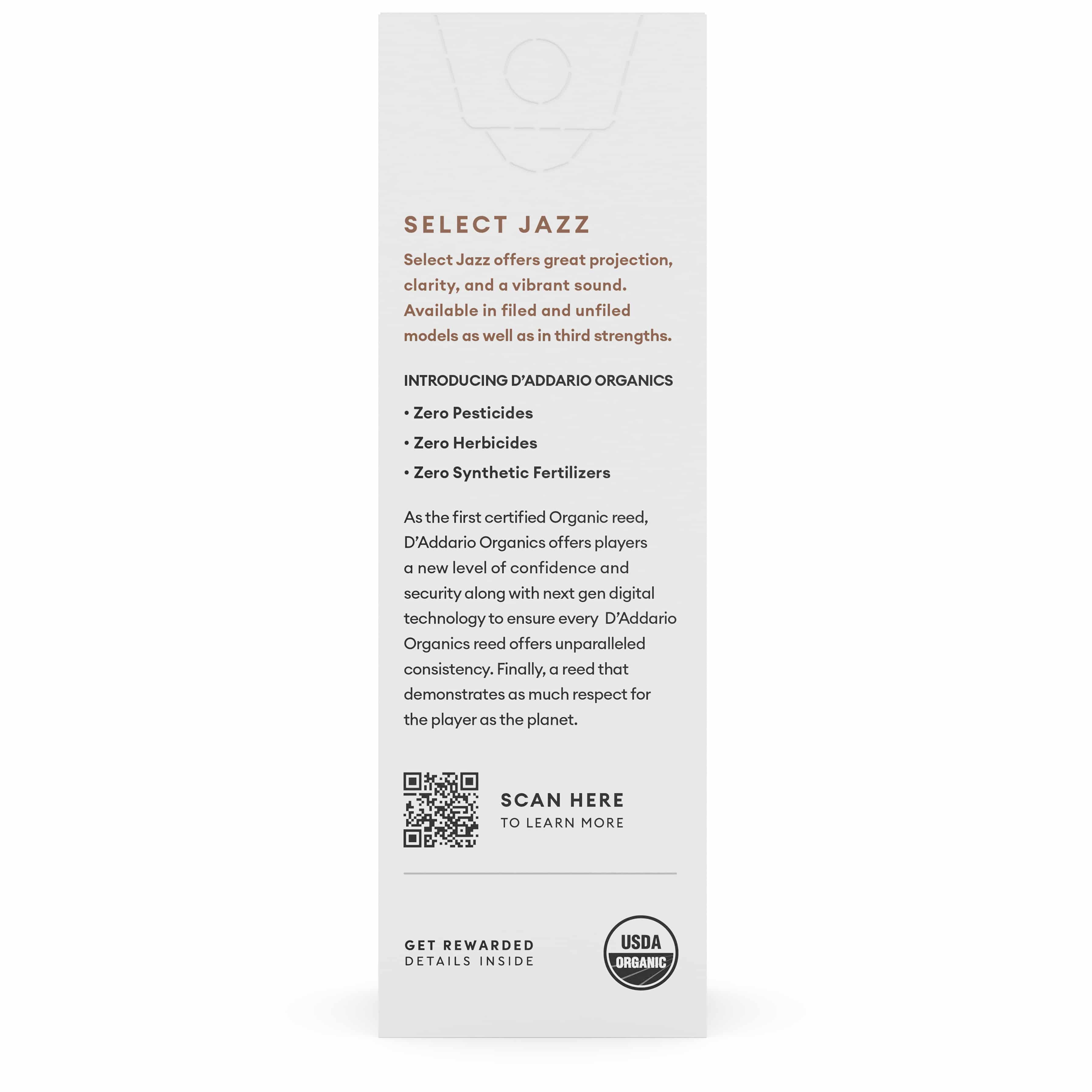 D’Addario Woodwinds Organic Select Jazz Unfiled - Tenor Saxophone 3S - 5er Pack 2
