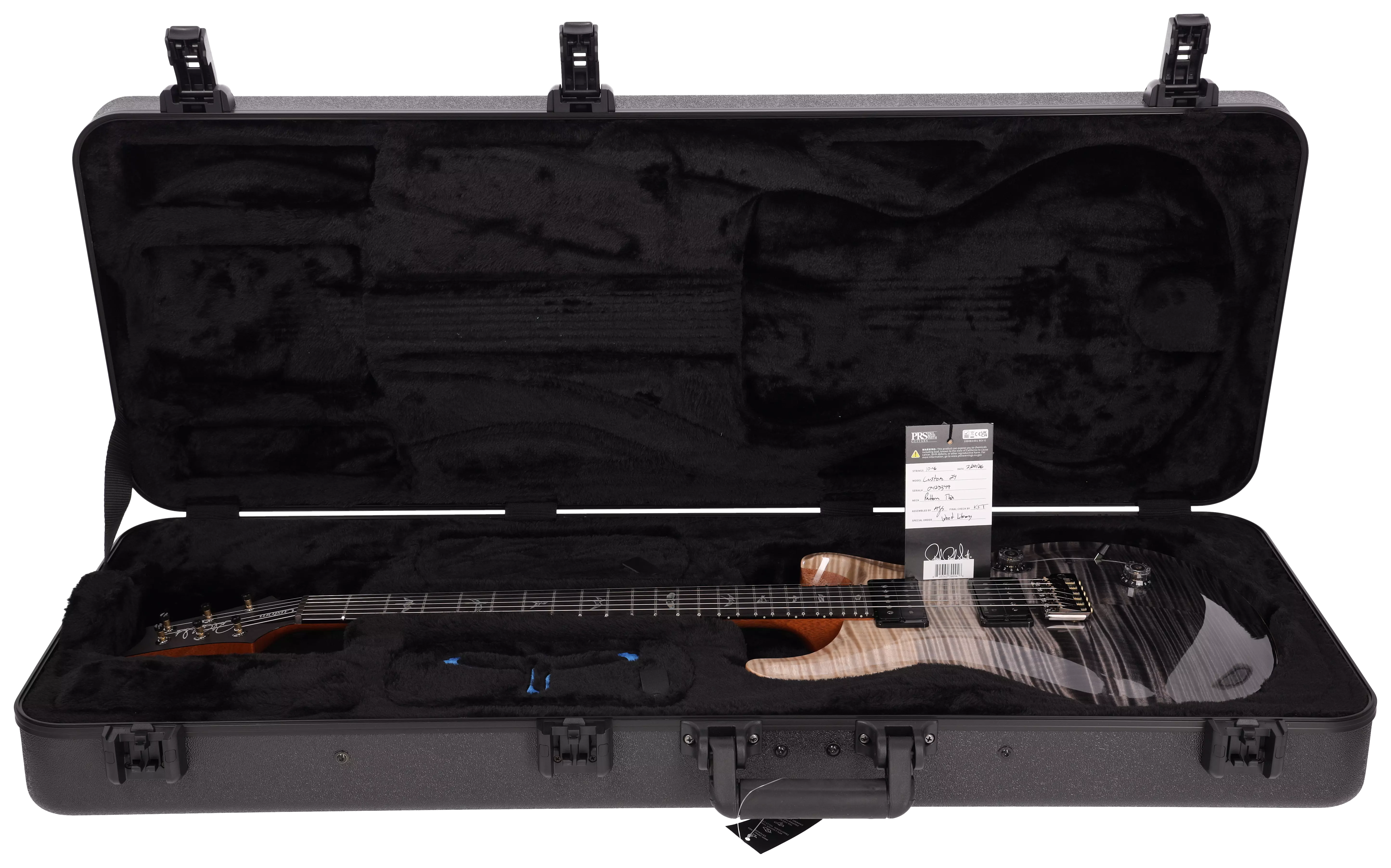 PRS LTD Custom 24 Wood Library Gray Black Fade 10Top # 17