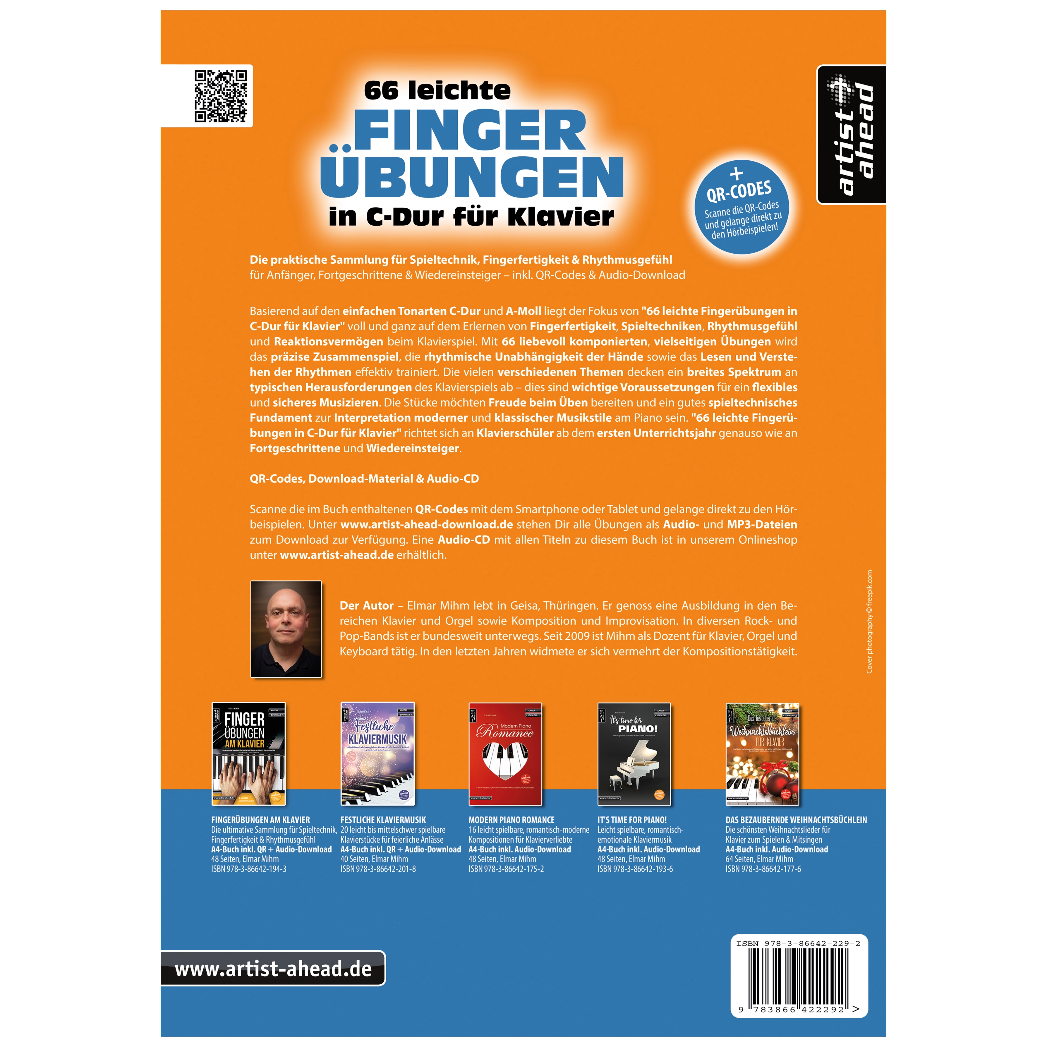 Artist Ahead 66 leichte Fingerübungen in C-Dur für Klavier - Elmar Mihm
