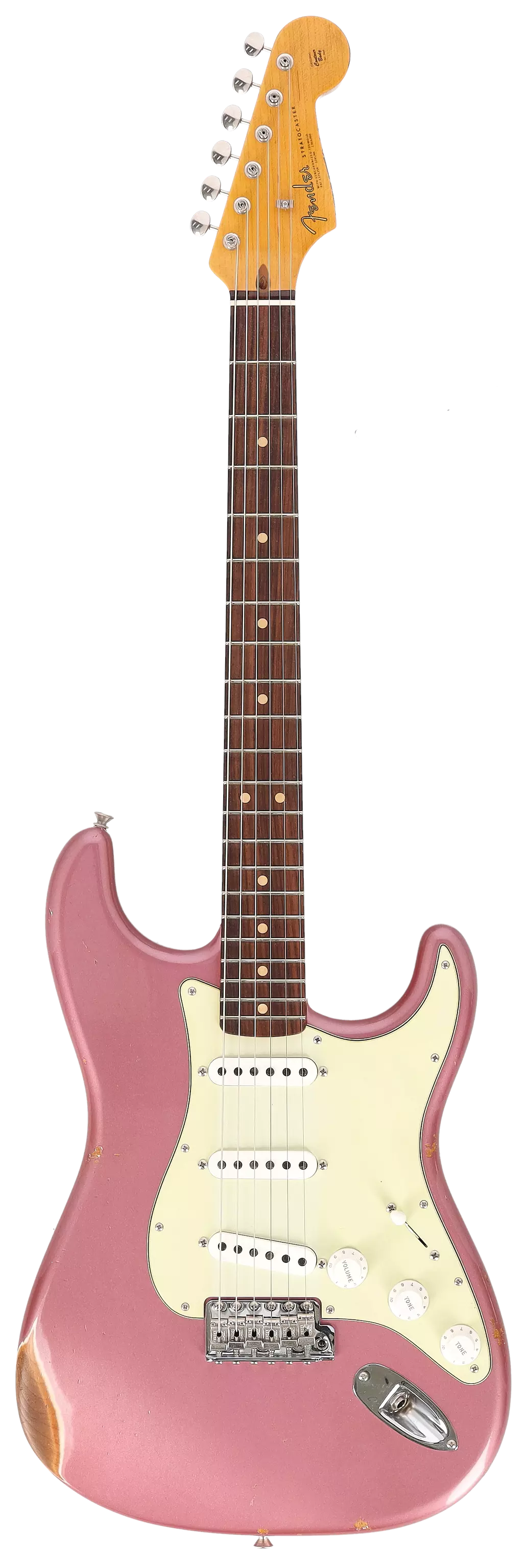 Fender Custom Shop 1963 Stratocaster Relic Aged Burgundy Mist Metallic #1