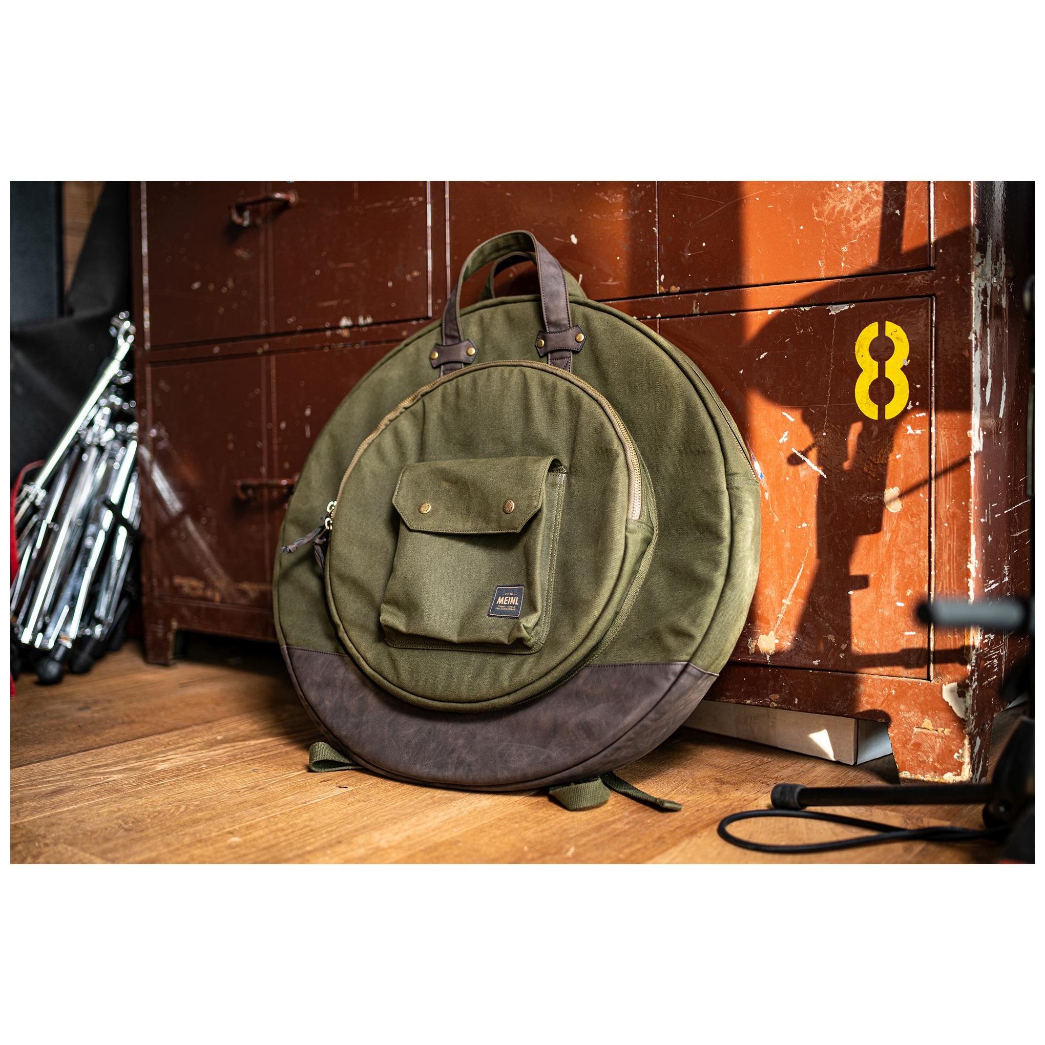 Image of Meinl cymbals mwc22gr 22 canvas collection cymbal bag  forrest green 10028395 6