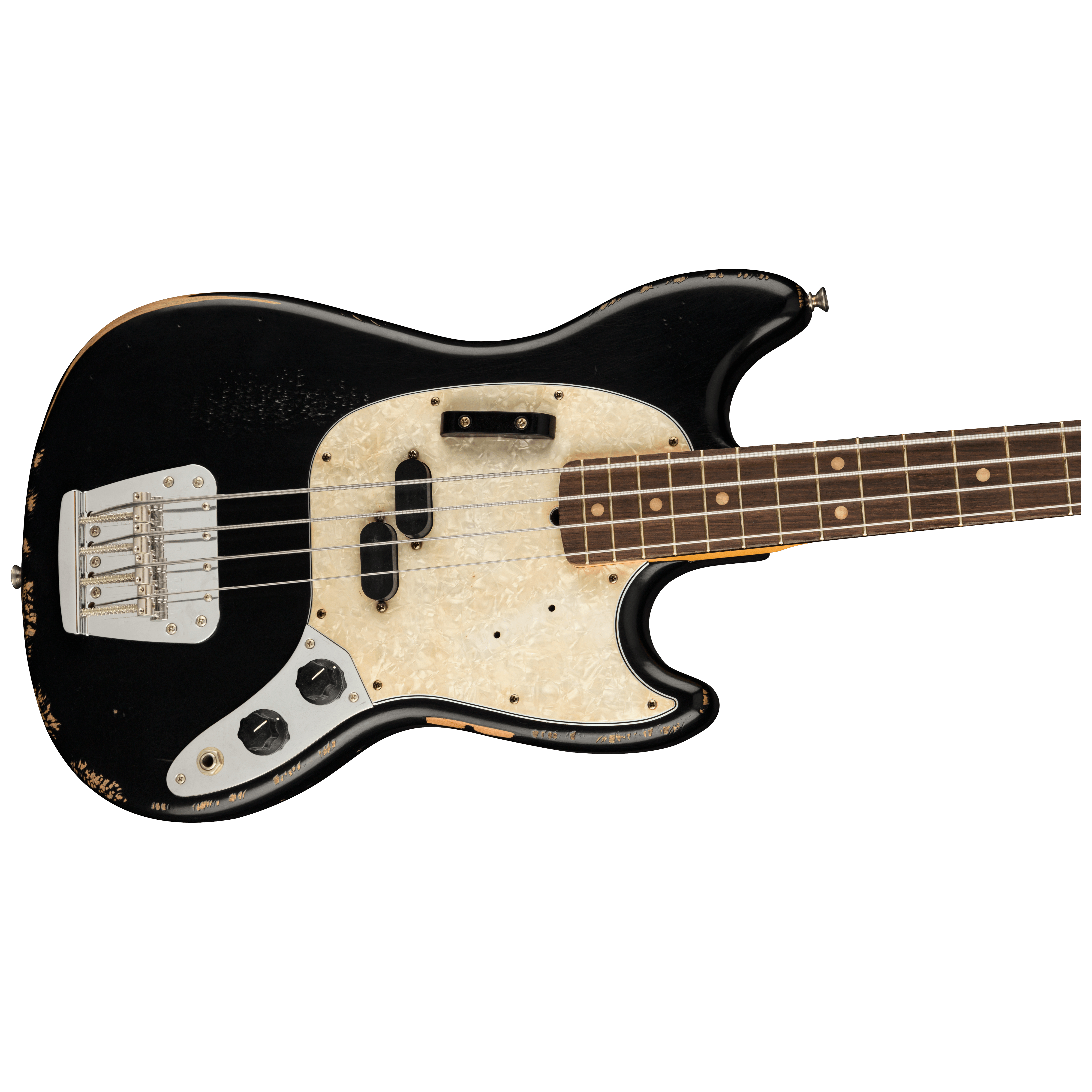 Fender - Fender Justin Meldal-Johnsen Road Worn Mustang Bass BLK - 4