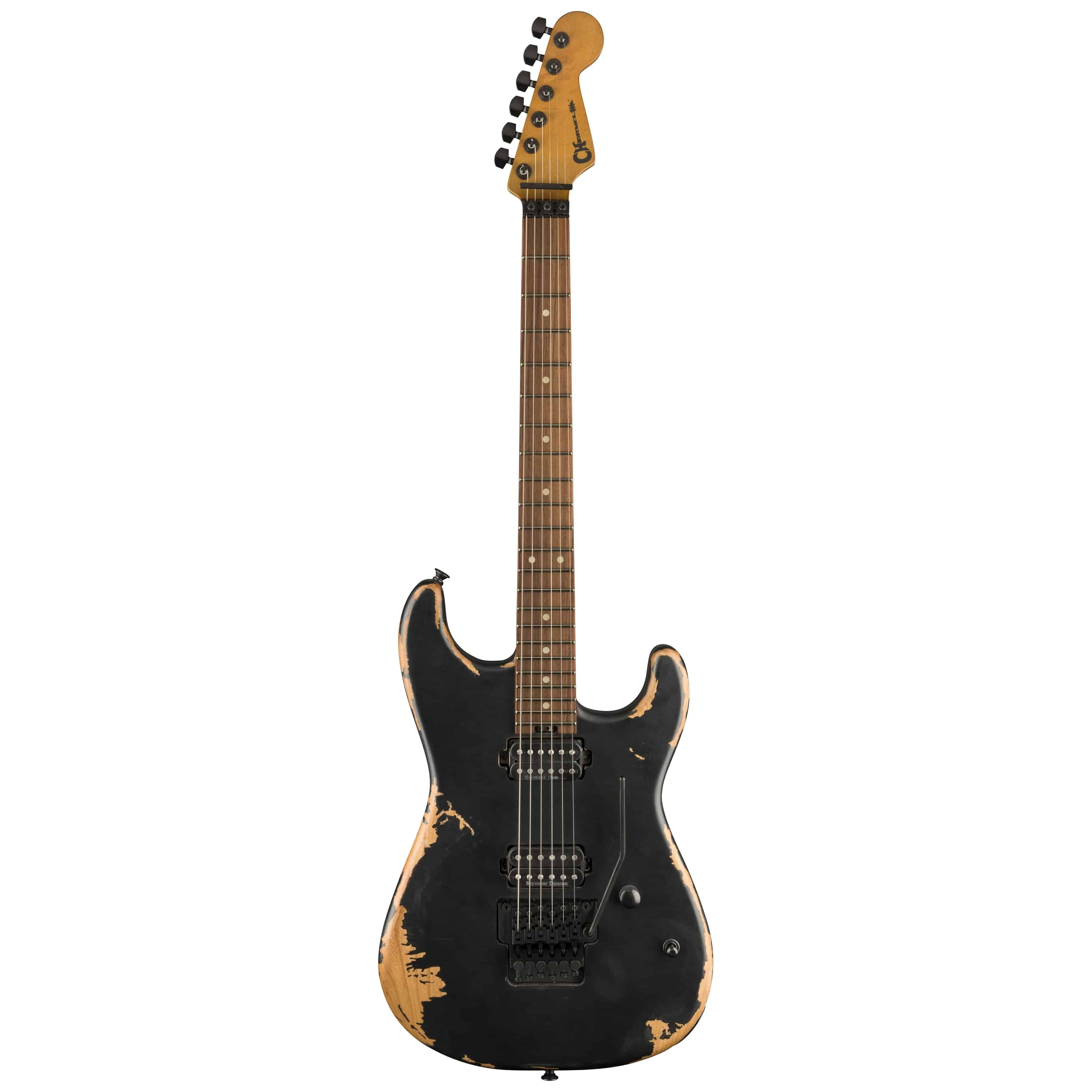 Charvel Pro-Mod REL SRS SD1 HH FR PF - WEATHERD BLACK 1
