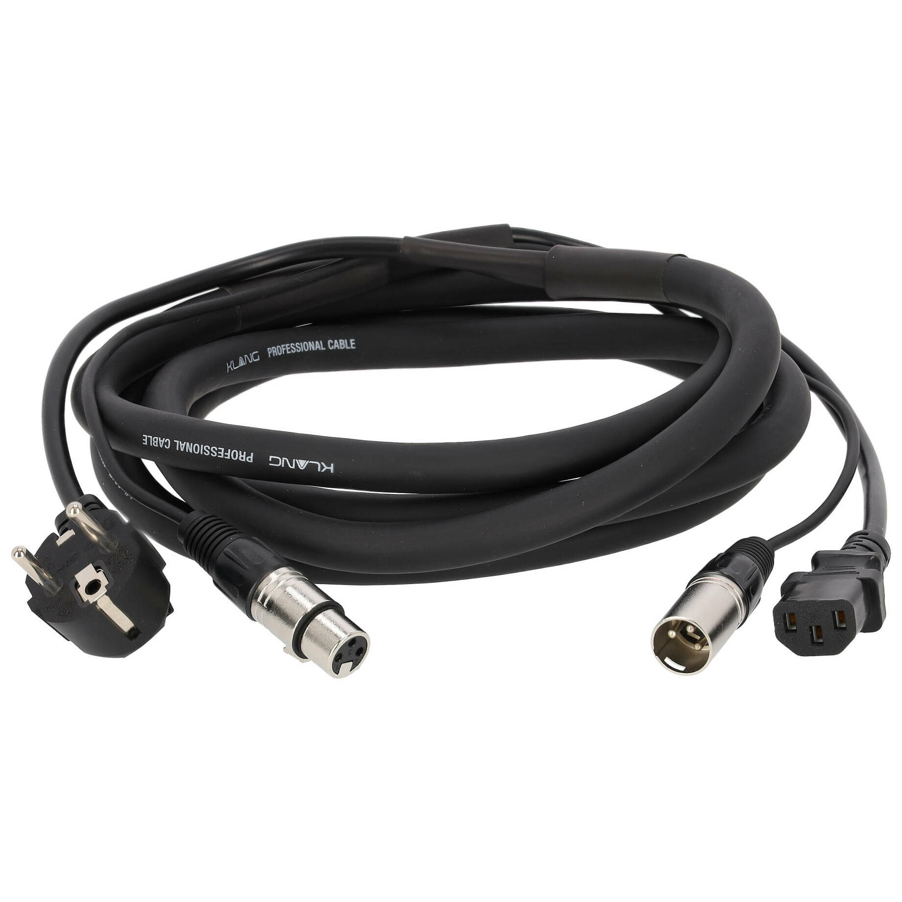 Klang Schuko-IEC XLR Strom-/Signalkabel 3 Meter 1