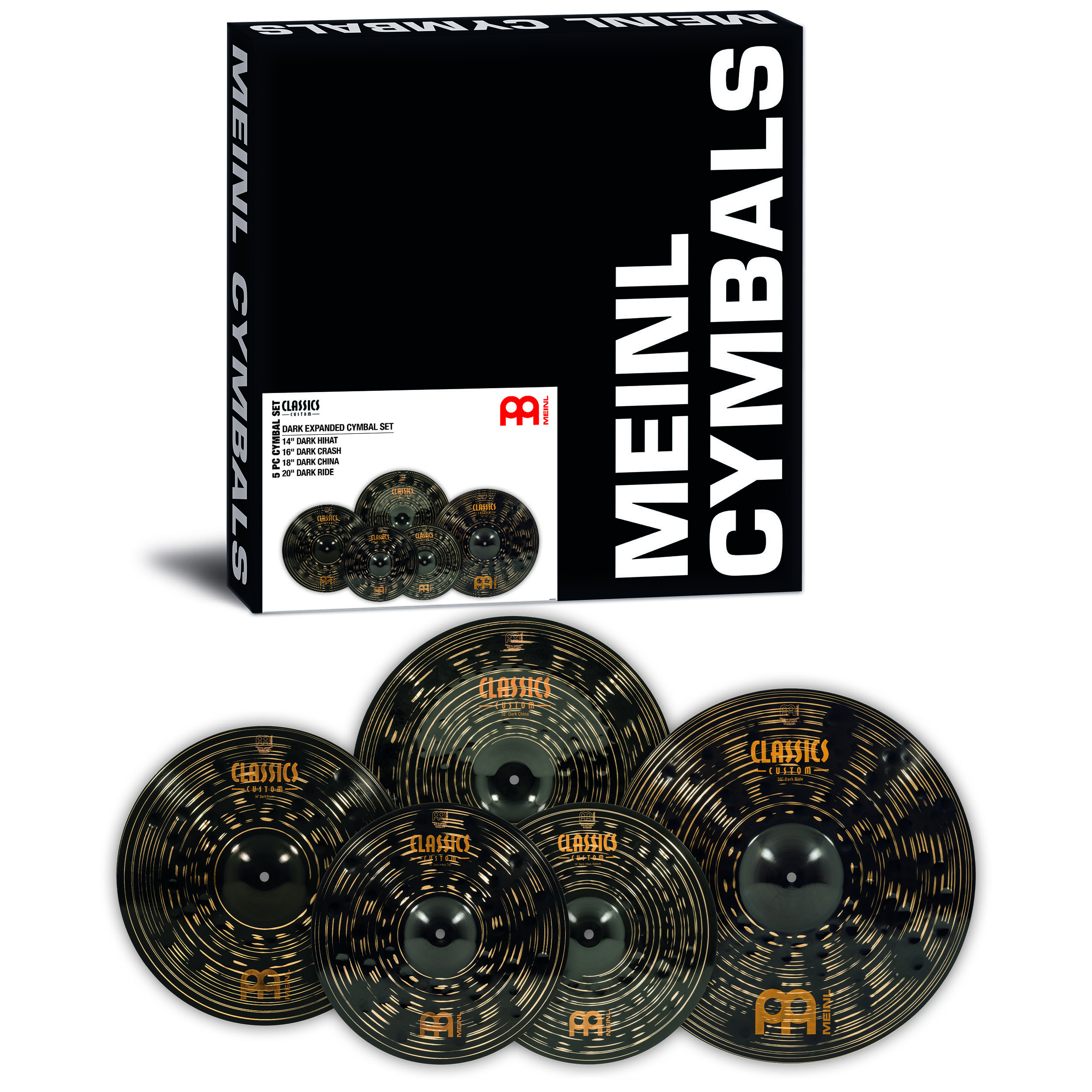 Meinl Cymbals CCD-CS1 - Classics Custom Dark Expanded Cymbal Set