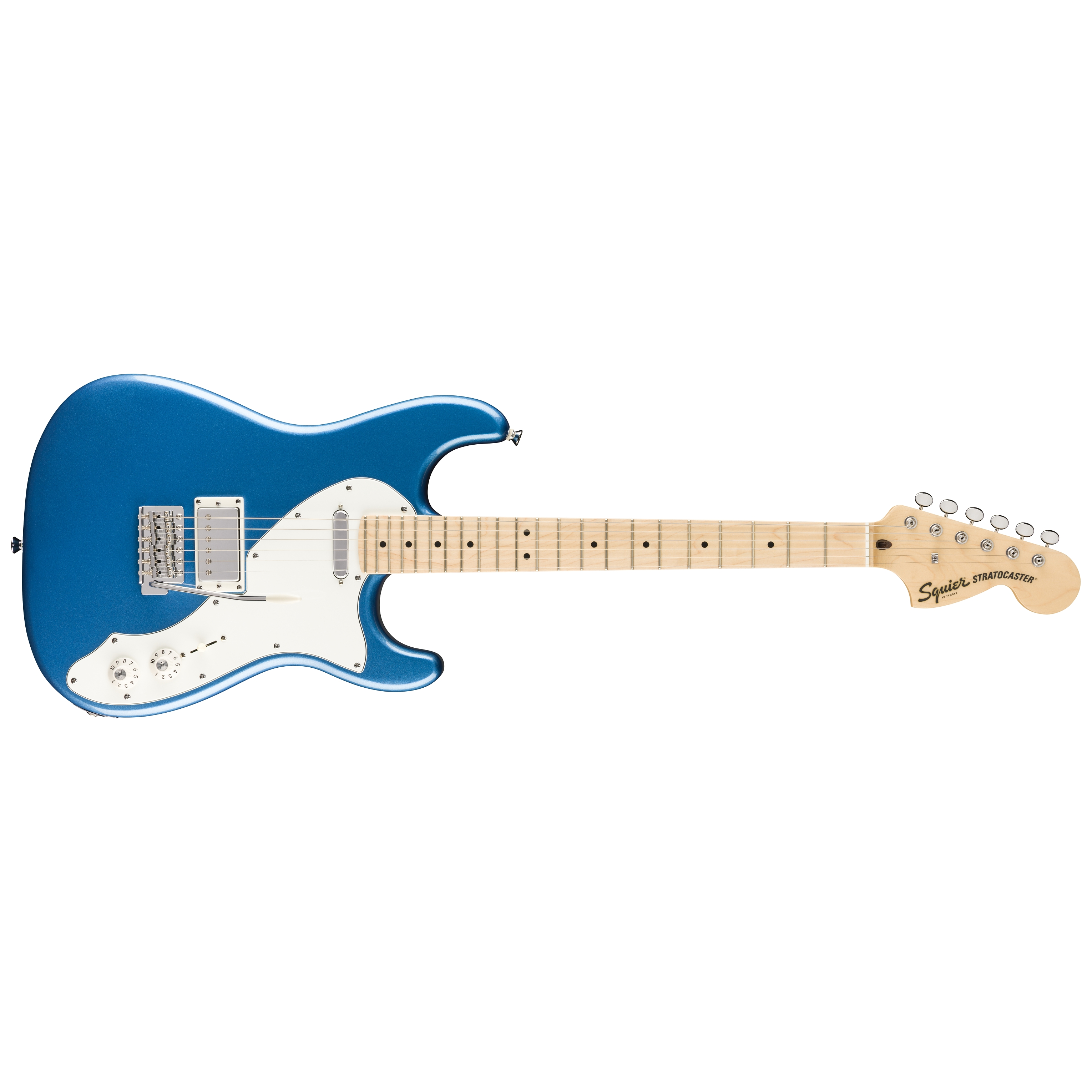 Squier by Fender Paranormal Stratocaster DLX MN Parchment PG Lake Placid Blue 1