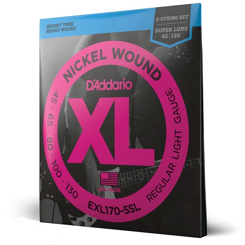 D’Addario - D’Addario EXL170-5SL - XL 5-String Bass Nickel Wound, Super Long Scale 45-130 - 2